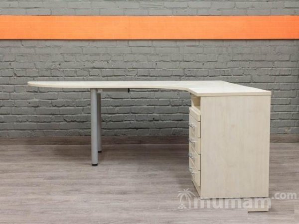 Компьютерный стол с тумбой, клен