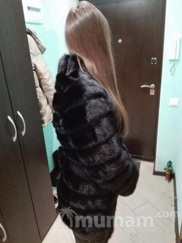 Шуба норковая поперечная