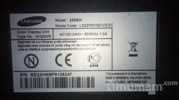 Монитор Samsung SyncMaster 226BW