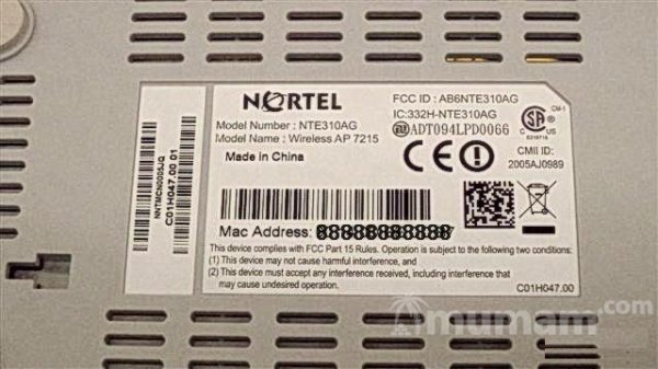 Беспроводная точка доступа nortel NTE310AG REV 01