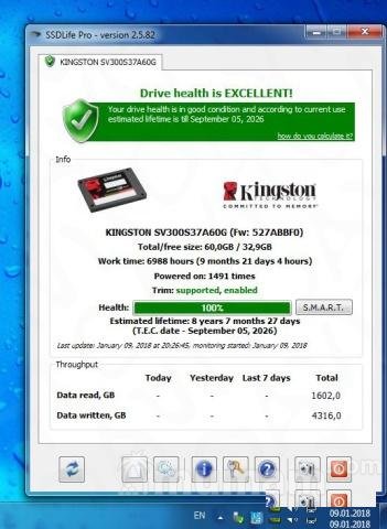 SSD Kingston 60Gb sata3