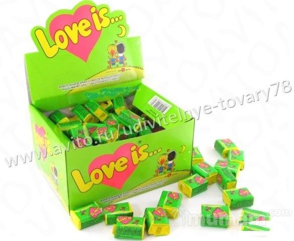 Жевательная резинка Love Is (Лав Из), яблоко/лимон