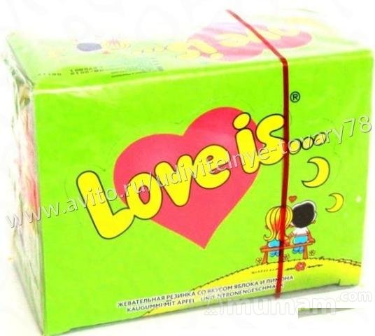 Жевательная резинка Love Is (Лав Из), яблоко/лимон