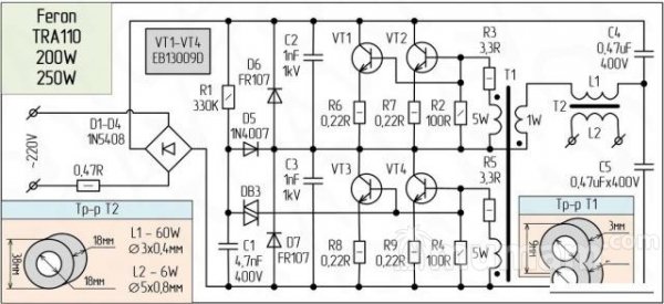 Электронный трансформатор Feron TRA110