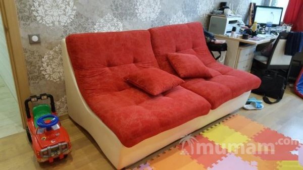 Диван кровать антивандальная ткань+экокож Монреаль