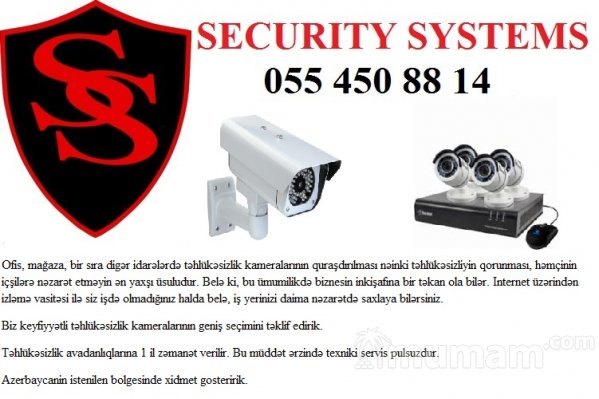 ❊Tehlukesizlik kameralari ❊ 055 450 88 14❊ Security Systems sirketi tehlukesizlik (musahide) kameral