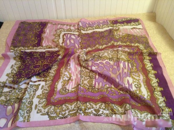 Платок Versace, 92х92.100 шерсть, 6 цв