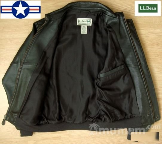 Кожаная лётная куртка L. L. Bean модель