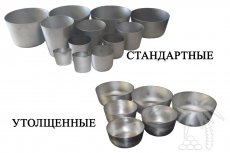 Алюминиевые формы для выпечки пасок и куличей.